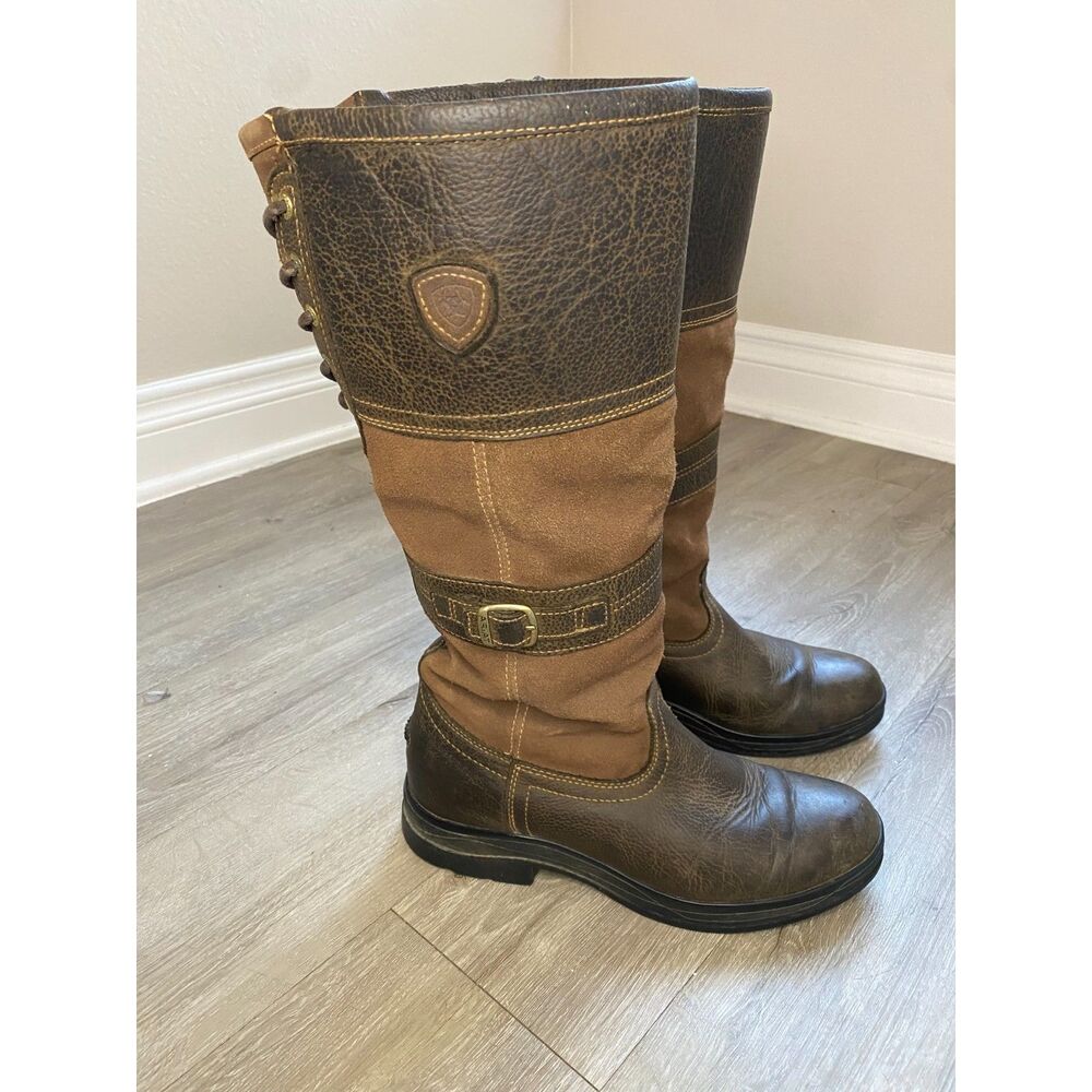 Ariat Langdale H2O Women's 9.5 Brown Leather Tall Riding Boots 10024982